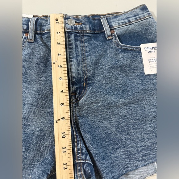 Denizen from Levis Womens High-Rise 3" Denim Shorts Acid Wash Blue Size 10 W30 - Picture 8 of 12